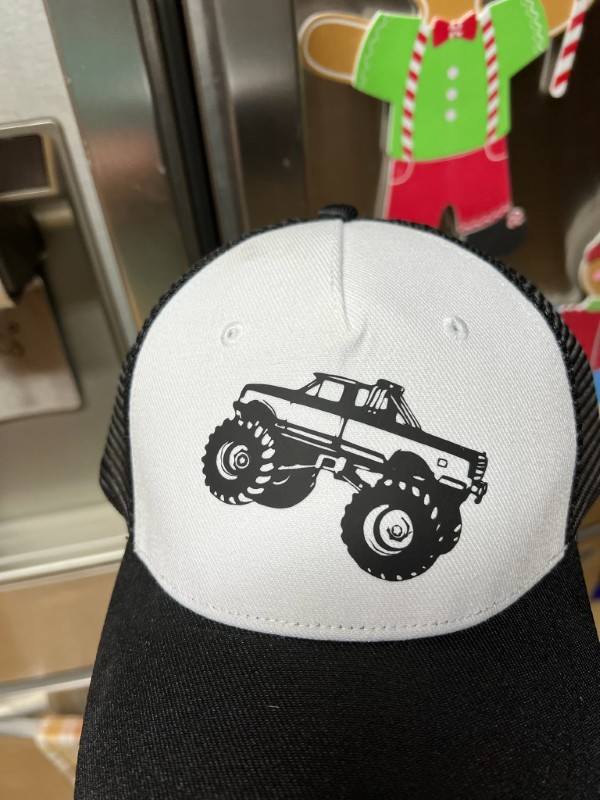 Custom hat vinyl transfer