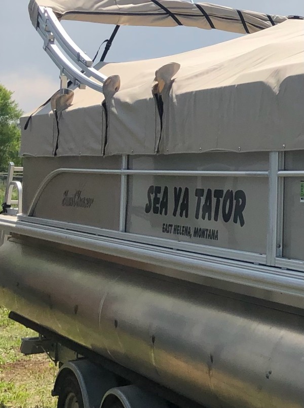 Marine vinyl boat name decals